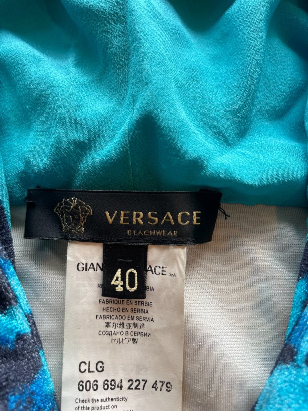 Vintage Versace Velour Baroque Leopard Hoodie Jacket (Size 40 / M) - Picture 4 of 5